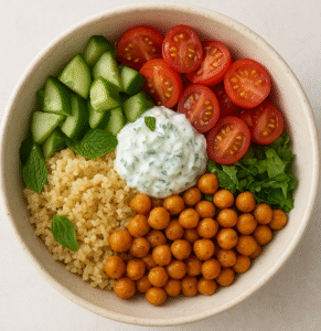 Mediterranean Chickpea & Grain Power Bowl