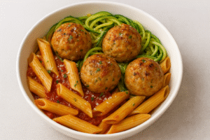 Turkey Meatball Zucchini Pasta