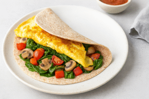 2) Veggie Omelet Wrap