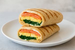 4. Smoked Salmon & Spinach Breakfast Burrito