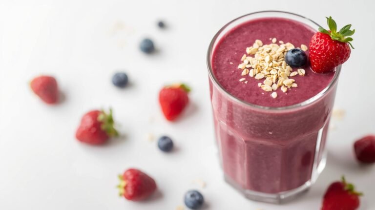 3. Berry Oatmeal Smoothie (Fiber + Antioxidants)​