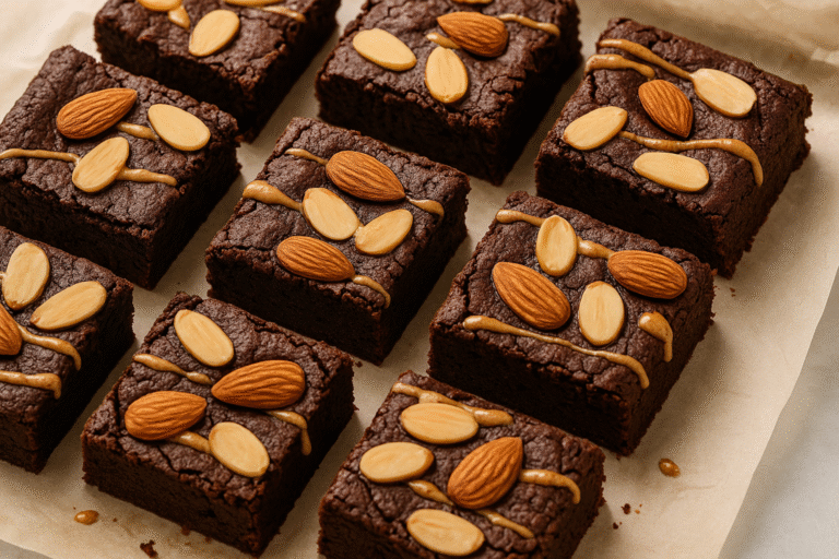 4) Almond Butter Collagen Brownies (Gluten-Free, Chewy)