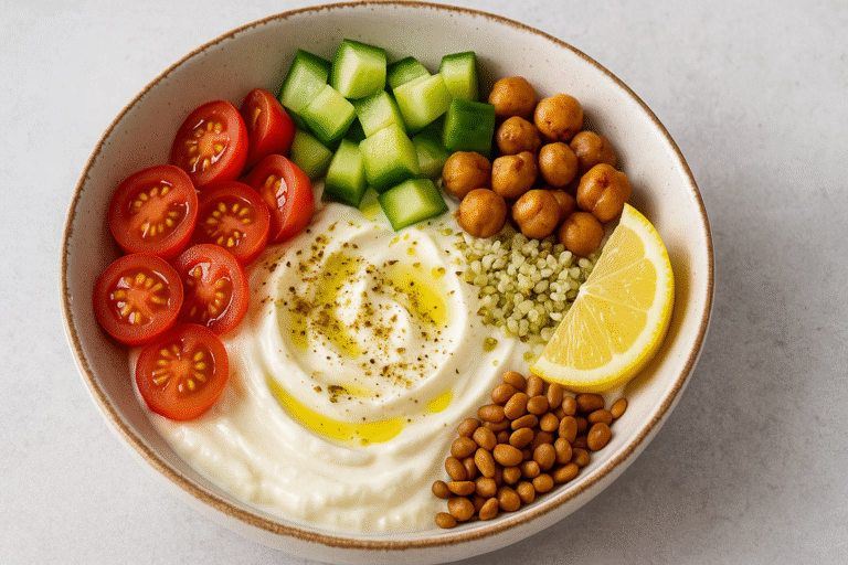 1) Savory Greek Yogurt Power Bowl (26 g protein)​