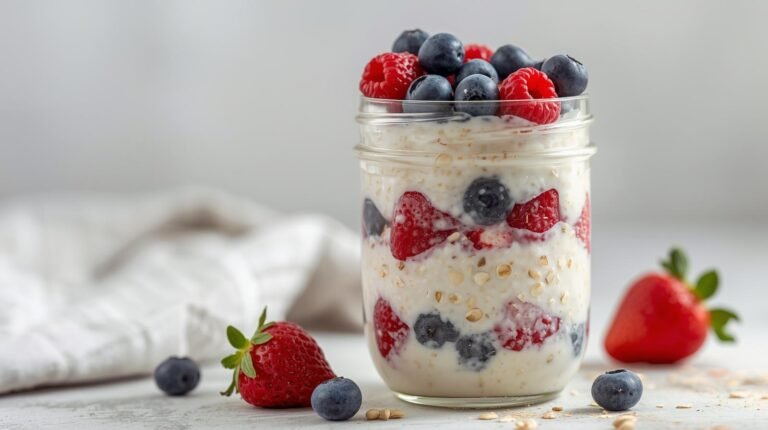 1. Classic Vanilla Berry Overnight Oats​