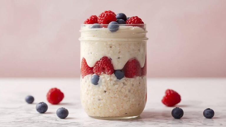 1. Classic Vanilla Berry Overnight Oats​