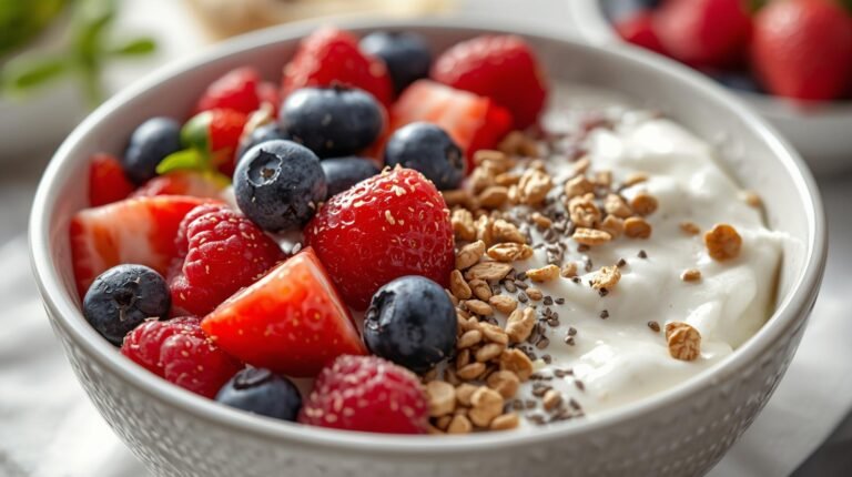 1. High-Protein Greek Yogurt & Berry Power Bowl (Breakfast)​