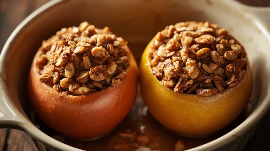 2) Baked Apples with Oat-Walnut Crisp (set-and-forget)​