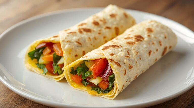 2) Egg-White Veggie Omelet Wrap (10 Minutes)​