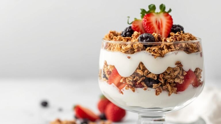 2) Greek Yogurt Parfait with Certified GF Granola — 5 minutes, no cookminutes, 1 pan​