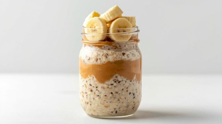 2. Peanut Butter Banana Protein Overnight Oats​