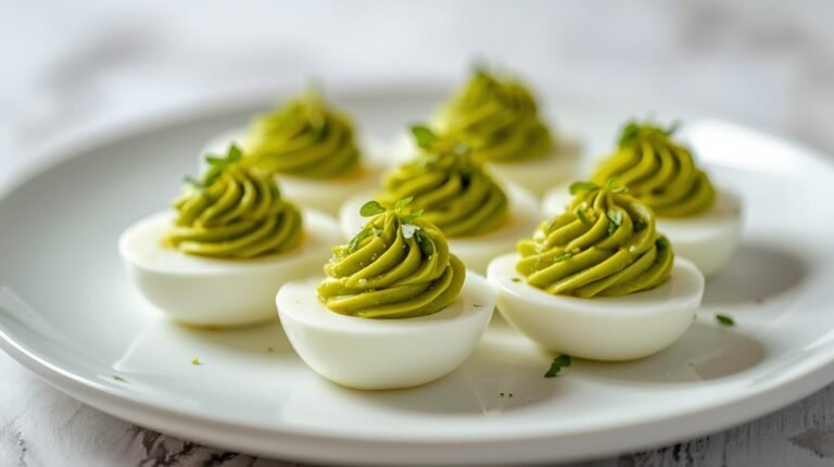 3) Avocado–Lime Deviled Eggs (no mayo)​