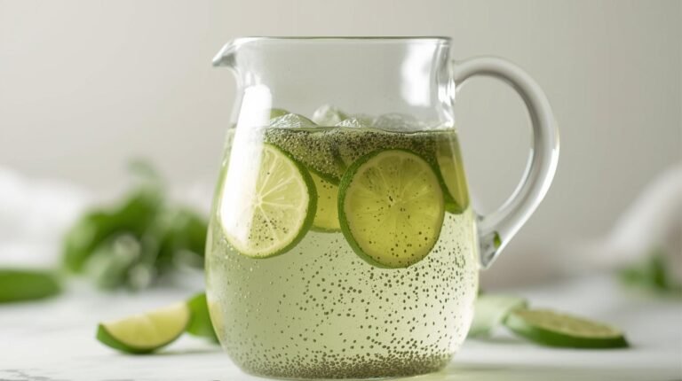 3. Chia-Lime “Fullness” Detox Water​