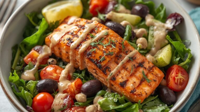 3. Mediterranean Salmon Bowl (Grilled or Baked)​