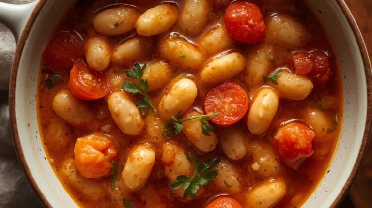 2. White Bean & Tomato Stew – Potassium-Rich Comfort Food​