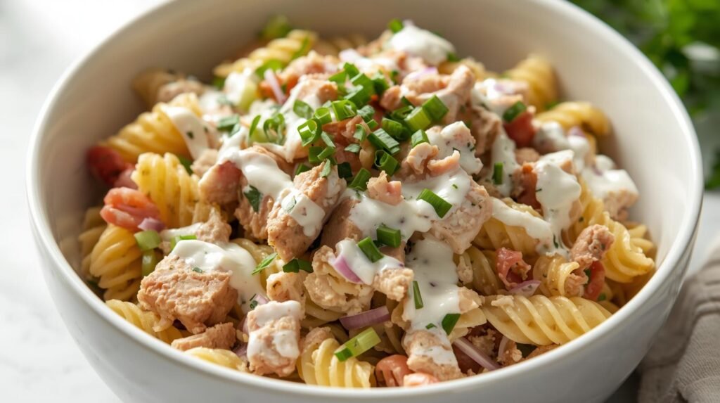 3. Greek Yogurt Tuna Pasta Salad (Protein-Packed Classic)​