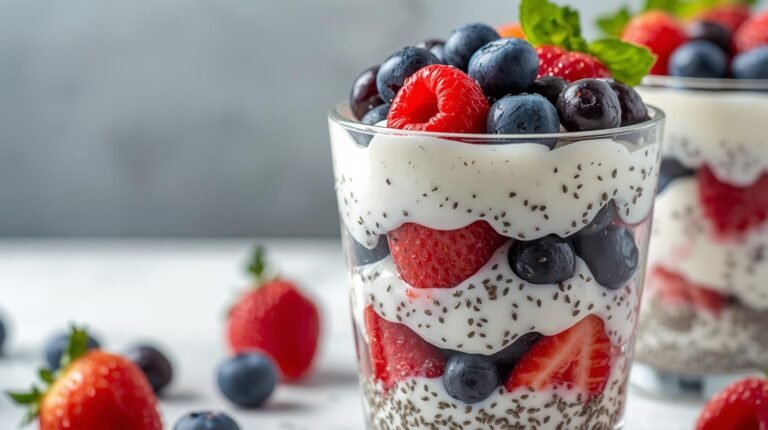 3. Mixed Berry Chia Yogurt Parfait​