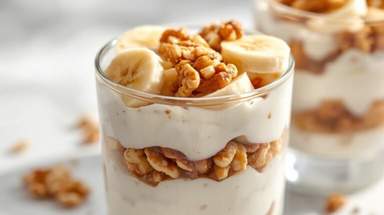 4. Banana, Yogurt & Walnut Power Parfait​