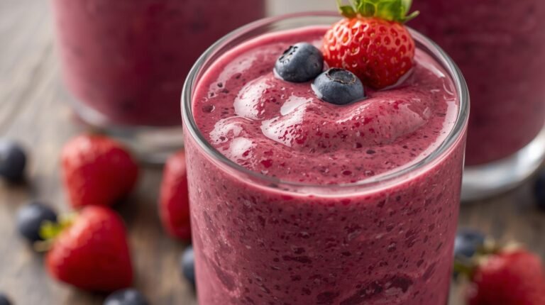 4. High-Protein Greek Yogurt & Berry Smoothie – Fullness in a Glass​