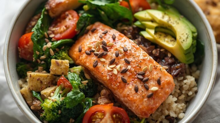 4. Salmon Brown Rice Power Bowl​