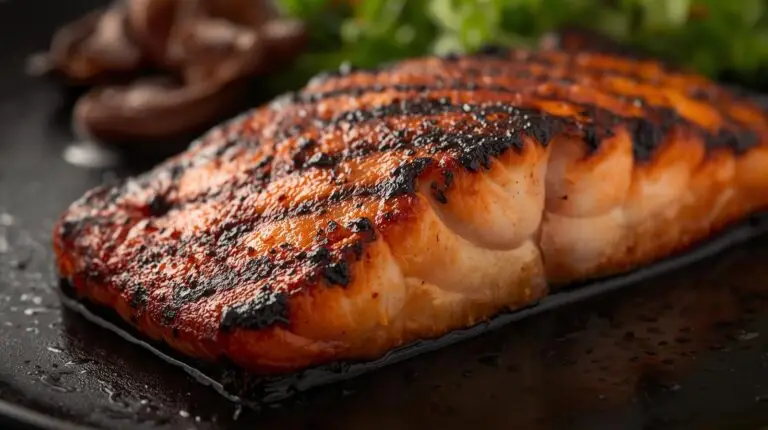 1) Grilled Blackened Salmon (often criticized as dry)​