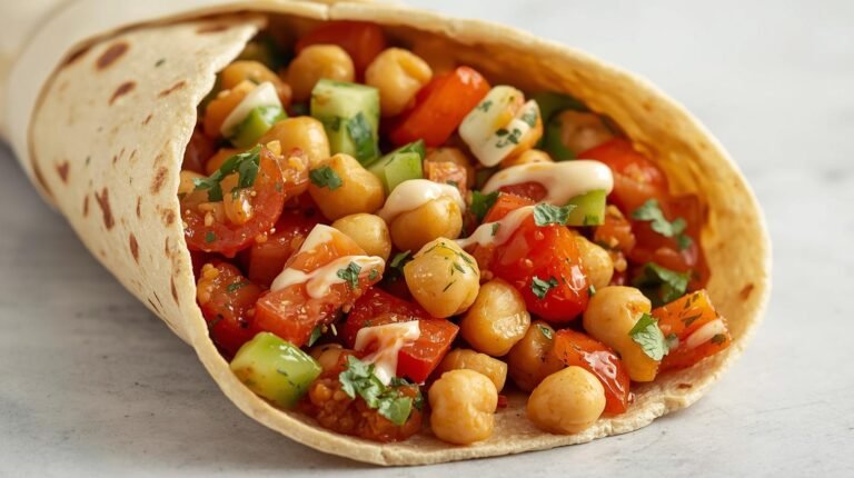 3) Mediterranean Chickpea Crunch Salad Wrap​