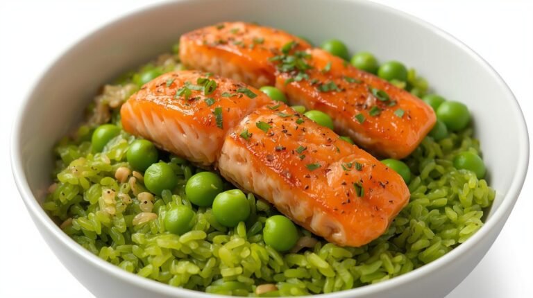 Meal 2: Salmon + Edamame “Green” Rice Bowl​