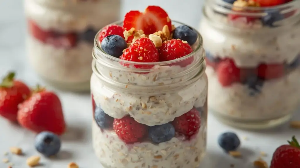 Meal 3: Overnight oats “pressure-friendly” parfait​