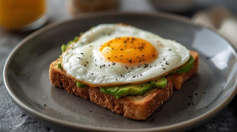 2) Golden Egg & Avocado Toast Plate (Fast Morning Vitamin D)​